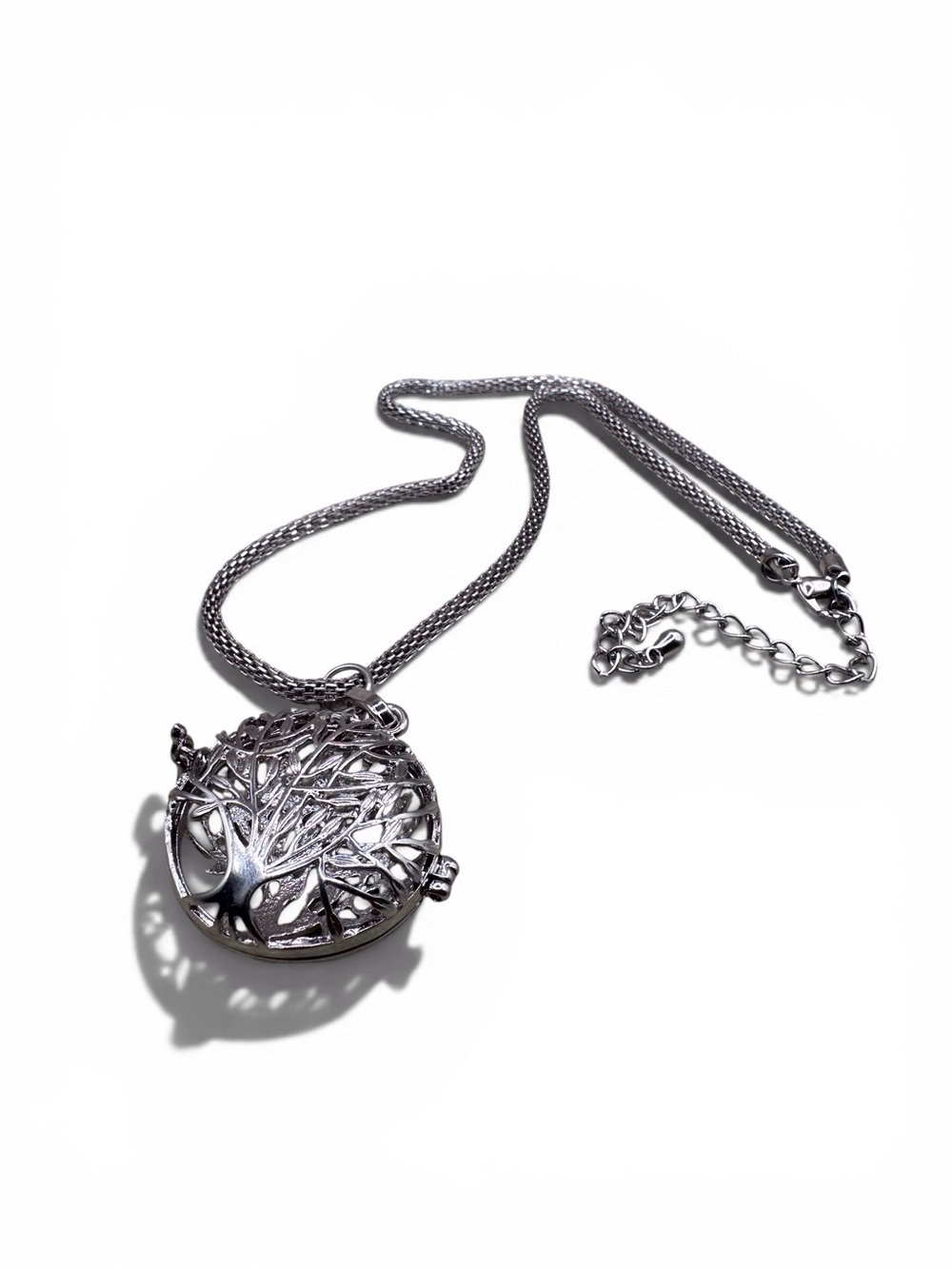 Silver Tree of Life Locket Necklace - Women Jewelry - Picture 2 of 9